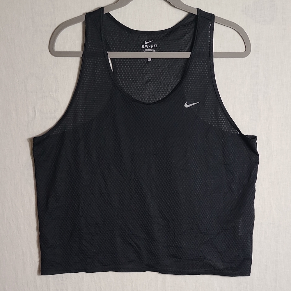 Nike Run Fast Black Mesh Dri-FIT RacerbackTank Size XL